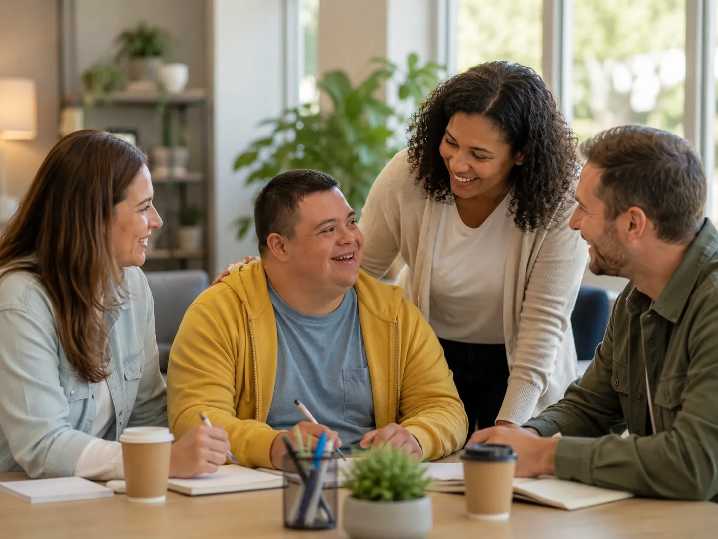 Person First caregiver team in a warm, professional setting