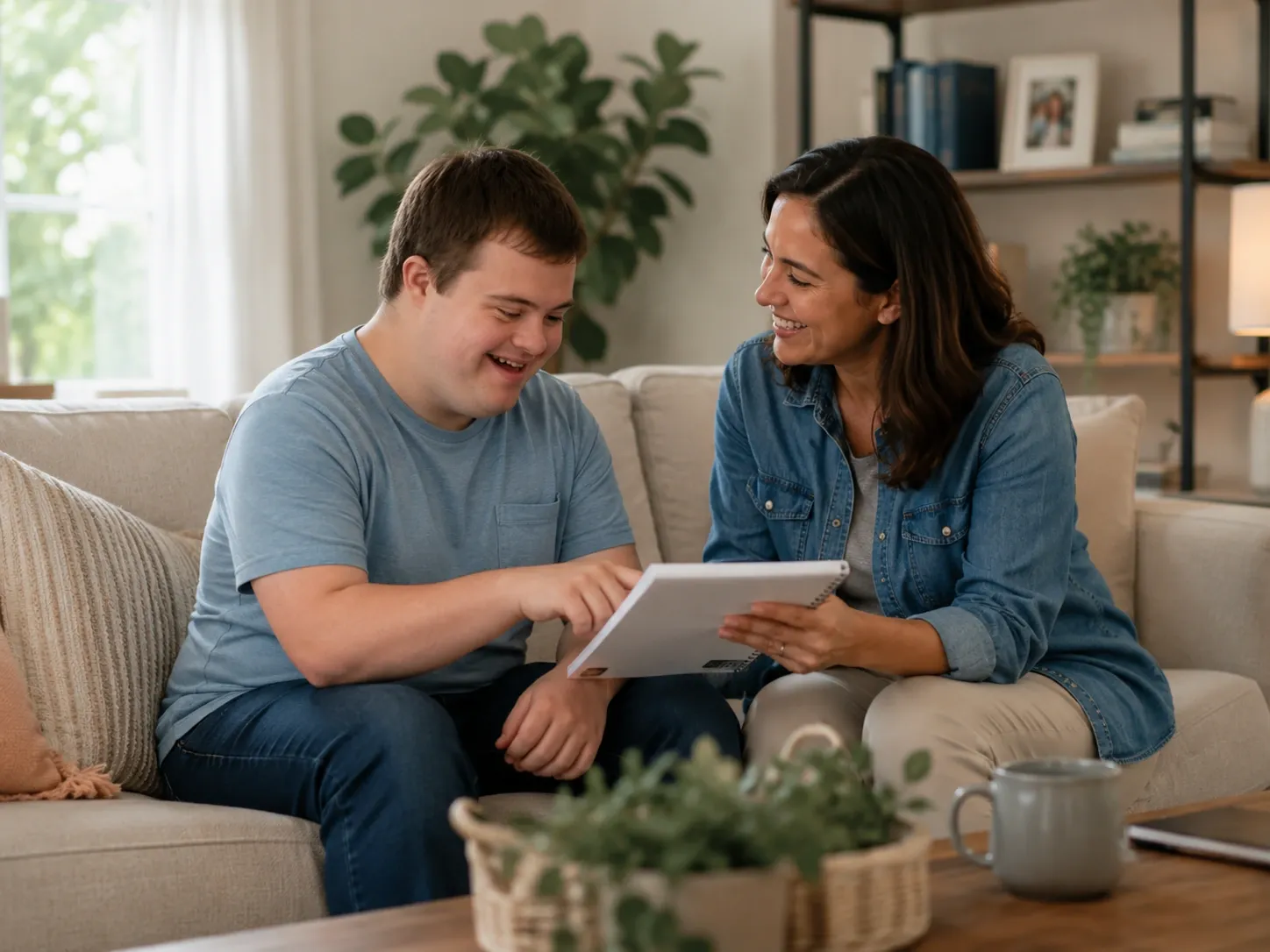 Caregiver supporting a person at home